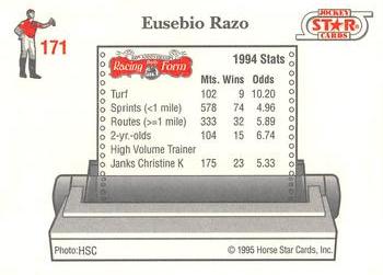 1995 Jockey Star #171 Eusebio Razo Back